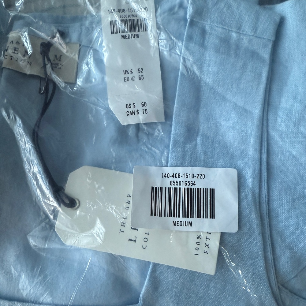 NWT Abercrombie & Fitch Linen Blend Square Neck Sleeveless Cropped Top